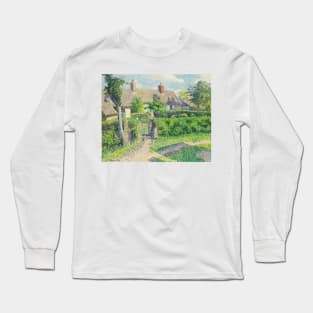 Peasants' Houses, Eragny by Camille Pissarro Long Sleeve T-Shirt